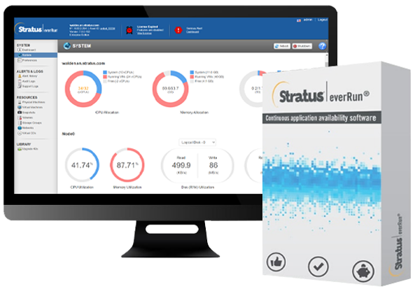 everRun Box, everRun Dashboard, 透過訂製化的應用可用性,快速將您的應用轉化為持續可用的解決方案